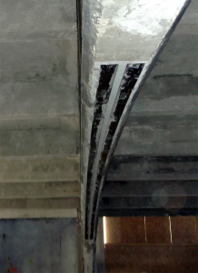 Réparation béton lamelles de carbone