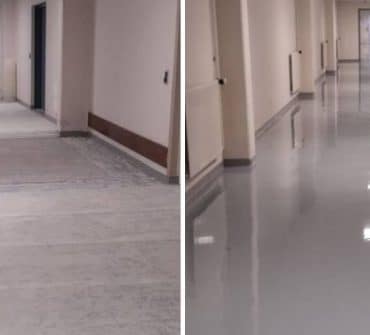 Réfection des couloirs de circulation de l’hôpital de Quimper